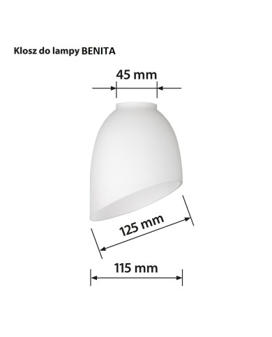 Paralume Activejet Nikita Bianco Vetro 26 x 12 x 12,5 cm