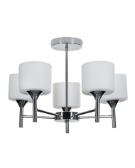 Lampadario Activejet AJE-MIRA 5P Bianco Argentato Metallo 40 W 47,5 x 34 x 47,5 cm Lampadario Activejet AJE-MIRA 5P Bianco Argentato Metallo 40 W 47,5 x 34 x 47,5 cm