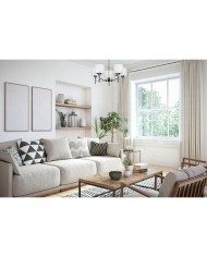 Lampadario Activejet AJE-MIRA 5P Bianco Argentato Metallo 40 W 47,5 x 34 x 47,5 cm Lampadario Activejet AJE-MIRA 5P Bianco Argentato Metallo 40 W 47,5 x 34 x 47,5 cm