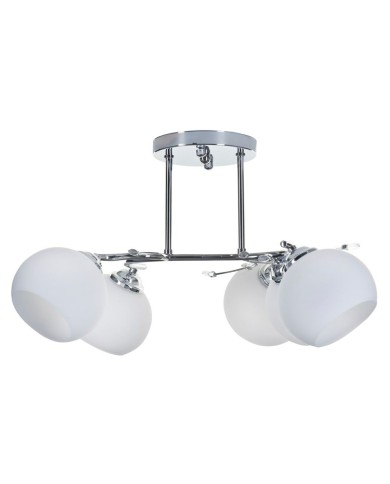 Lampadario Activejet AJE-IRMA 5P Bianco Nero Argentato Metallo 40 W 50,9 x 28 x 46 cm