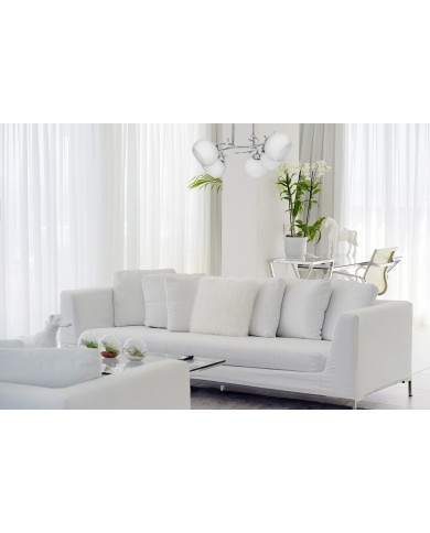 Lampadario Activejet AJE-IRMA 5P Bianco Nero Argentato Metallo 40 W 50,9 x 28 x 46 cm