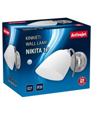 Applique da Parete Activejet NIKITA 1P Nikiel Bianco nichel Metallo Vetro 60 W 220-240 V 26 x 12 x 12,5 cm 30 x 12 x 15 cm (1 Pe Applique da Parete Activejet NIKITA 1P Nikiel Bianco nichel Metallo Vetro 60 W 220-240 V 26 x 12 x 12,5 cm 30 x 12 x 15 cm (1 Pe