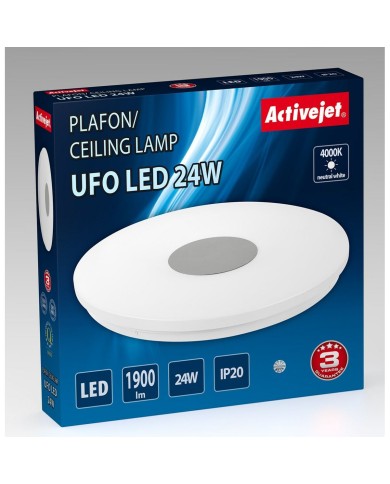 Lampadario Activejet AJE-UFO 24W Bianco Argentato 80 24 W Metallo (4000 K) (1 Unità)
