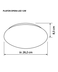 Lampadario Activejet AJE-OPERA 12W Bianco 80 12 W