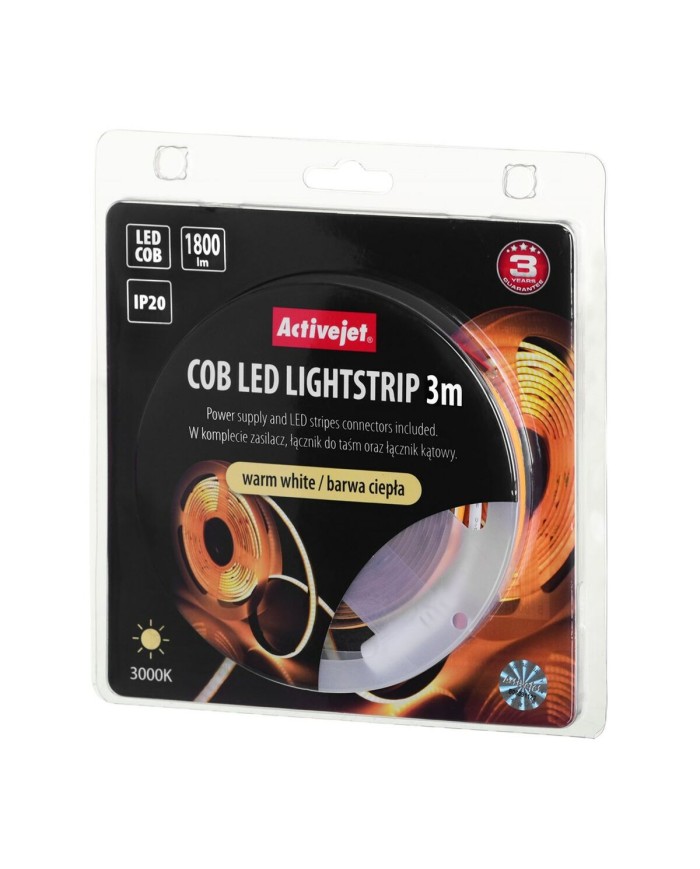 Nastro luminoso Activejet AJE-COB 3m ciep (1 Pezzi) (1 Unità)