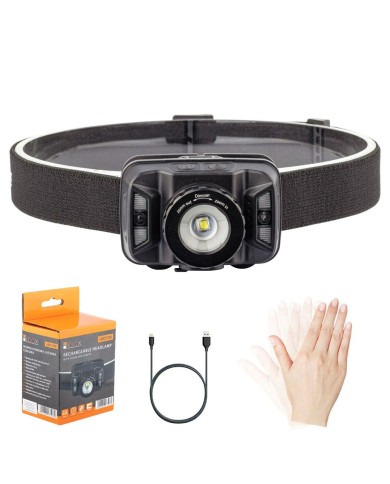 Torcia Frontale LED Libox LB0106 Bianco Nero 250 Lm Torcia Frontale LED Libox LB0106 Bianco Nero 250 Lm