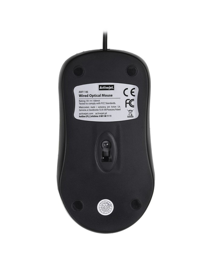 Mouse Ottico Mouse Ottico Activejet AMY-146 Nero 1000 dpi Mouse Ottico Mouse Ottico Activejet AMY-146 Nero 1000 dpi