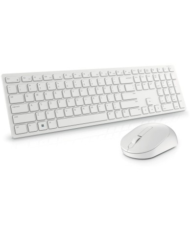 Tastiera e Mouse Wireless Dell KM5221W-WH Bianco Qwerty US