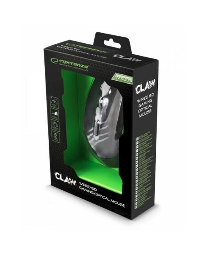 Mouse Ottico Mouse Ottico Esperanza EGM209G Nero/Verde Mouse Ottico Mouse Ottico Esperanza EGM209G Nero/Verde