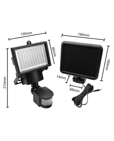 Lampada ad energia solare MacLean MCE442 Nero