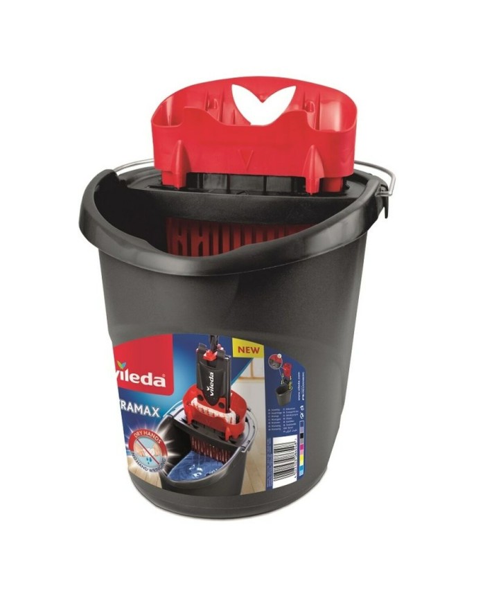Secchio per Pavimenti Vileda Ultramax Nero Rosso Plastica 10 L 38 x 38 x 38 cm