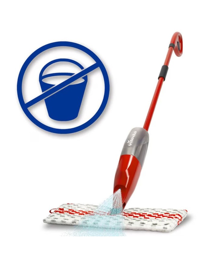 Mocio Vileda 1.2 Spray Max Bianco Rosso Microfibra Plastica (1 Pezzi)