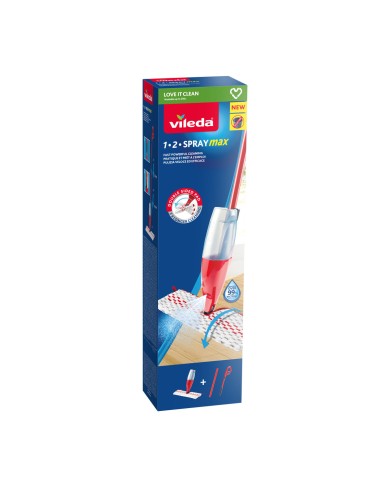 Mocio Vileda 1.2 Spray Max Bianco Rosso Microfibra Plastica (1 Pezzi) Mocio Vileda 1.2 Spray Max Bianco Rosso Microfibra Plastica (1 Pezzi)