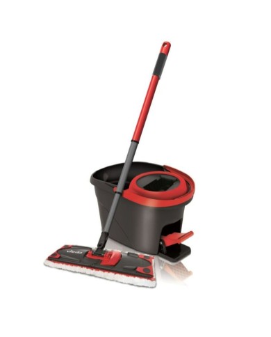 Mop with Bucket Vileda Ultramax Nero Rosso Plastica Fibra Mop with Bucket Vileda Ultramax Nero Rosso Plastica Fibra