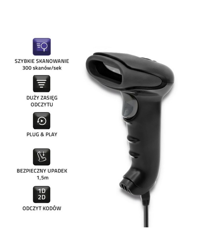 Lettore Codici a Barre Qoltec 50868 Lettore Codici a Barre Qoltec 50868