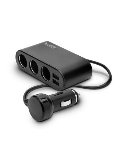 Adattore con prese Savio SA-024 Nero Adattore con prese Savio SA-024 Nero