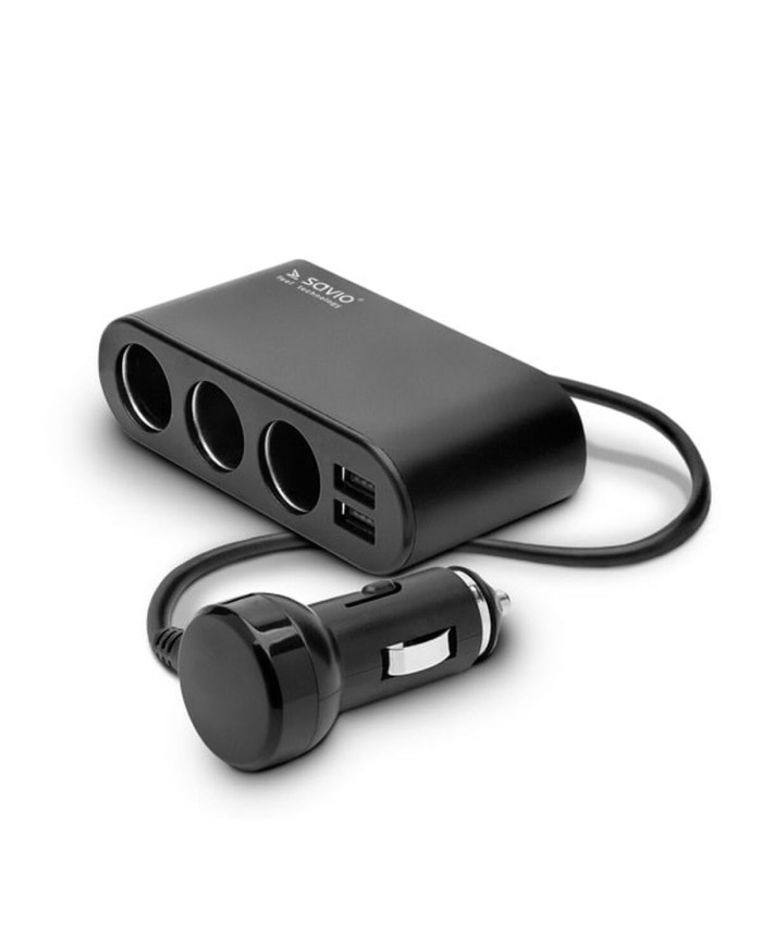 Adattore con prese Savio SA-024 Nero Adattore con prese Savio SA-024 Nero