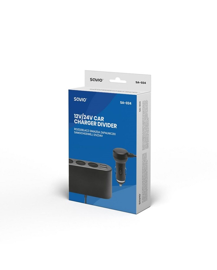 Adattore con prese Savio SA-024 Nero Adattore con prese Savio SA-024 Nero