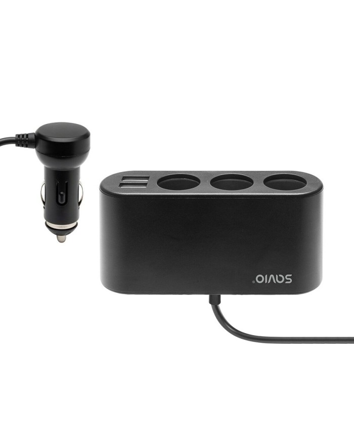 Adattore con prese Savio SA-024 Nero Adattore con prese Savio SA-024 Nero