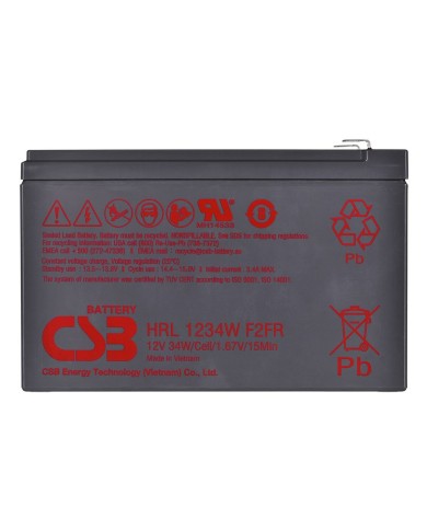 Batteria per Gruppo di Continuità UPS HITACHI CSB HRL1234WF2 9 Ah 12 V Batteria per Gruppo di Continuità UPS HITACHI CSB HRL1234WF2 9 Ah 12 V