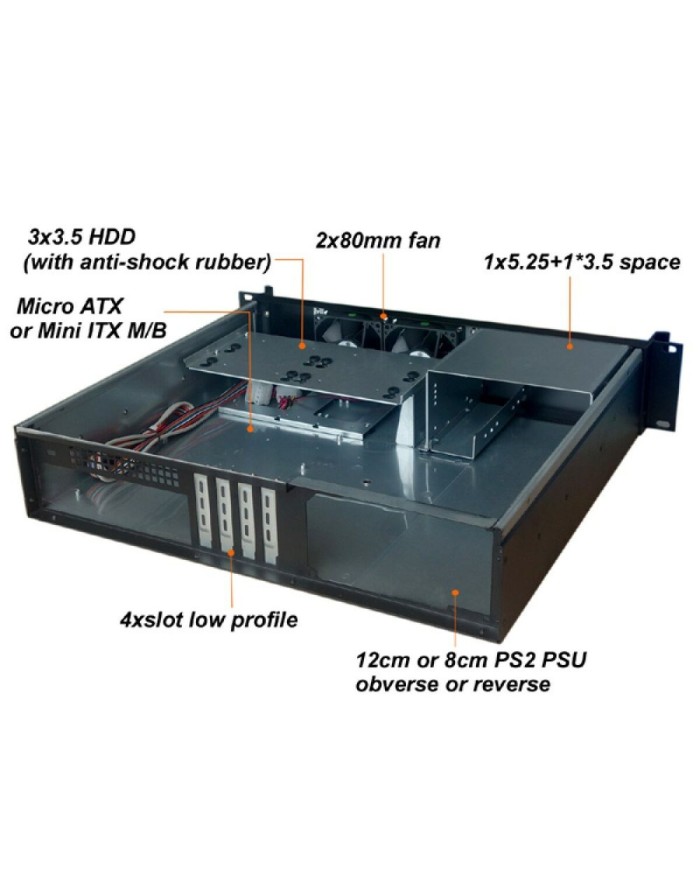 Case computer desktop ATX Techly I-CASE IPC-240L Nero Case computer desktop ATX Techly I-CASE IPC-240L Nero