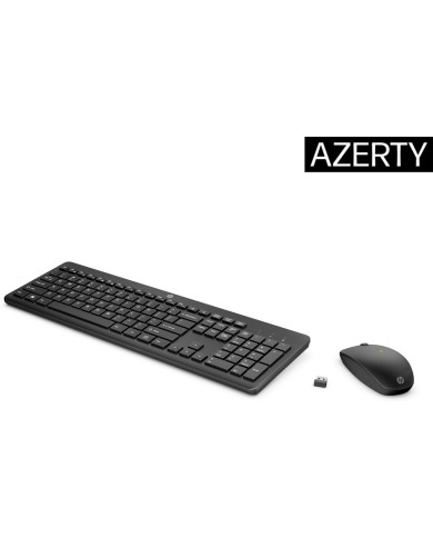 Tastiera e Mouse HP 3L1F0AA Azerty Francese Bianco Nero