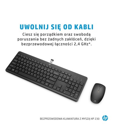 Tastiera e Mouse HP 3L1F0AA Azerty Francese Bianco Nero