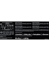 Cibo per gatti Sheba Fine Flakes Salmone Tonno Pesce Baccalà 80 x 85 g