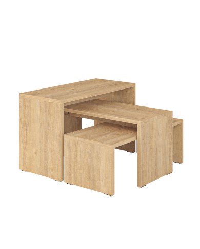 Set di 3 tavoli Alexandra House Living Rovere Legno MDP 32 x 65 x 30 cm 24 x 65 x 30 cm 39 x 65 x 30 cm