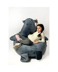 Puff GO GIFT Grigio Oxford Gatto 105 x 80 cm