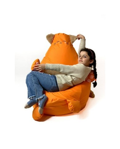Puff GO GIFT Arancio Oxford Gatto 130 x 90 cm Puff GO GIFT Arancio Oxford Gatto 130 x 90 cm