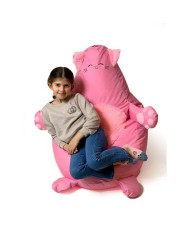 Puff GO GIFT Rosa Oxford Gatto 130 x 90 cm