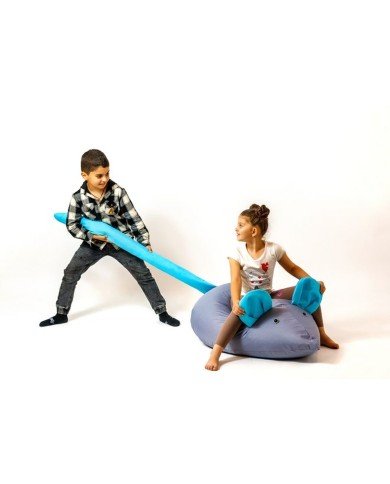 Puff GO GIFT Azzurro Grigio Oxford Mouse Puff GO GIFT Azzurro Grigio Oxford Mouse