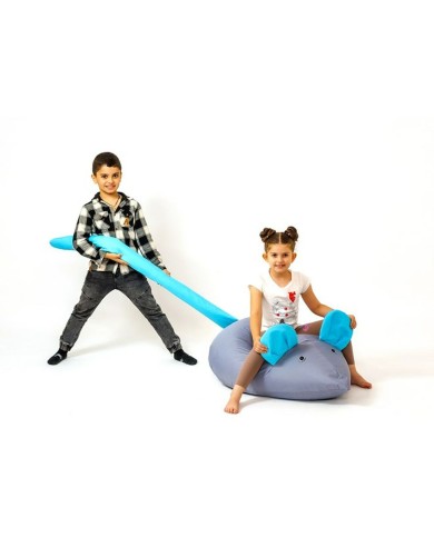 Puff GO GIFT Azzurro Grigio Oxford Mouse Puff GO GIFT Azzurro Grigio Oxford Mouse