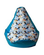 Puff GO GIFT Azzurro 105 x 80 cm Pera