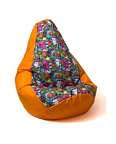 Puff GO GIFT Arancio 130 x 90 cm Pera Puff GO GIFT Arancio 130 x 90 cm Pera