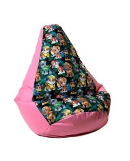 Puff GO GIFT Rosa Oxford tejido antidesgarros PAW Patrol - La squadra dei cuccioli 140 x 100 cm