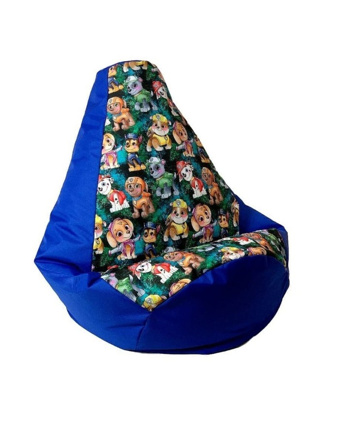 Puff GO GIFT Azzurro Oxford tejido antidesgarros PAW Patrol - La squadra dei cuccioli 130 x 90 cm