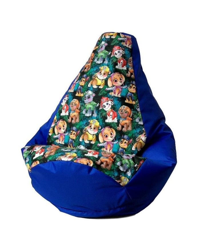 Puff GO GIFT Azzurro Oxford tejido antidesgarros PAW Patrol - La squadra dei cuccioli 140 x 100 cm