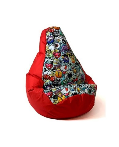 Puff GO GIFT Rosso 105 x 80 cm Pera