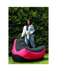 Puff GO GIFT Nero Rosa Oxford tejido antidesgarros 140 x 100 x 100 cm 140 x 100 cm