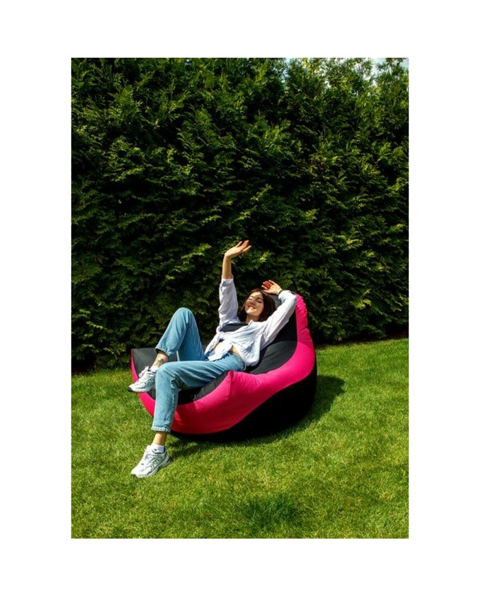 Puff GO GIFT Nero Rosa Oxford tejido antidesgarros 140 x 100 x 100 cm 140 x 100 cm