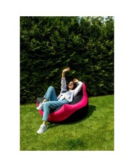 Puff GO GIFT Nero Rosa Oxford tejido antidesgarros 140 x 100 x 100 cm 140 x 100 cm