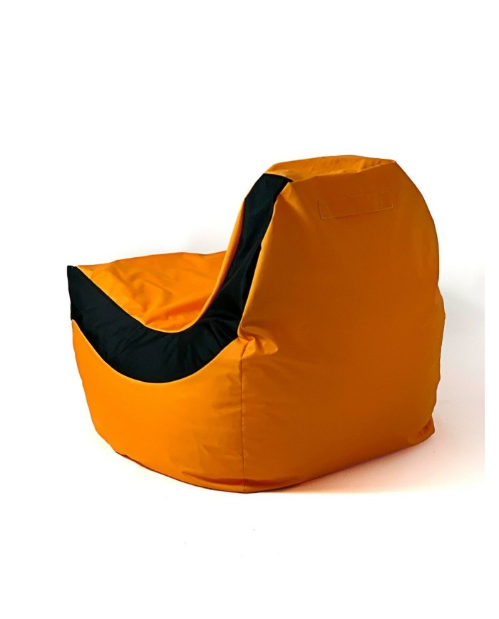 Puff GO GIFT Nero Arancio Oxford tejido antidesgarros 140 x 100 x 100 cm 140 x 100 cm