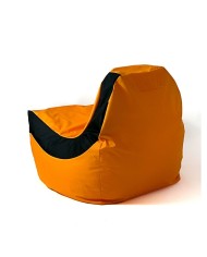 Puff GO GIFT Nero Arancio Oxford tejido antidesgarros 140 x 100 x 100 cm 140 x 100 cm
