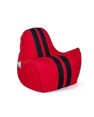 Puff GO GIFT Nero Rosso Oxford tejido antidesgarros 140 x 100 x 100 cm 140 x 100 cm