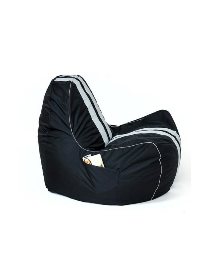 Puff GO GIFT Bianco Nero Oxford tejido antidesgarros 140 x 100 x 100 cm 140 x 100 cm