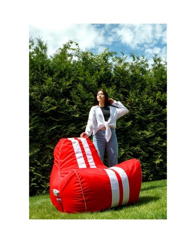 Puff GO GIFT Bianco Rosso Oxford tejido antidesgarros 140 x 100 x 100 cm 140 x 100 cm Puff GO GIFT Bianco Rosso Oxford tejido antidesgarros 140 x 100 x 100 cm 140 x 100 cm