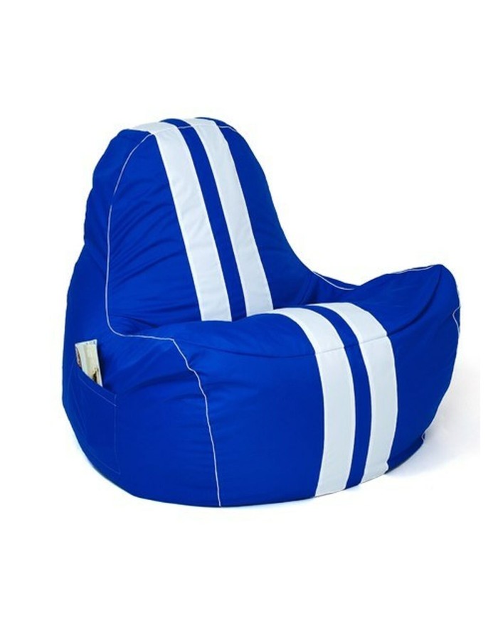 Puff GO GIFT Azzurro Bianco Oxford tejido antidesgarros 140 x 100 x 100 cm 140 x 100 cm