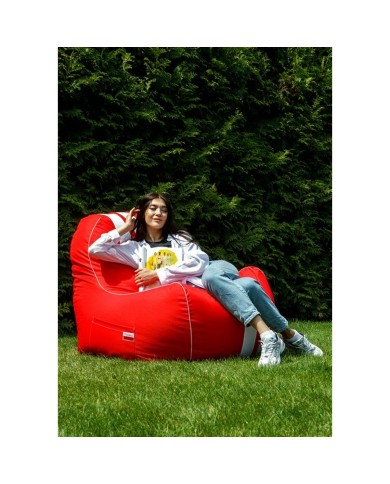 Puff GO GIFT Bianco Rosso Oxford tejido antidesgarros 140 x 100 x 100 cm 140 x 100 cm Puff GO GIFT Bianco Rosso Oxford tejido antidesgarros 140 x 100 x 100 cm 140 x 100 cm